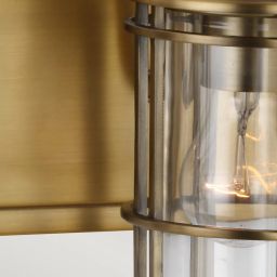 Quintiesse Urban Restoration kinkiet 3x60 W antyczny ciemny mosiądz-przezroczysty QN-URBANREST3