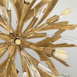 Quintiesse Vida lampa wisząca 13x40 W oksydowane złoto QN-VIDA-13P-S