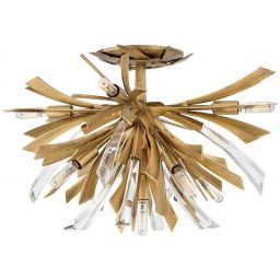 Quintiesse Vida lampa podsufitowa 9x40 W oksydowane złoto QN-VIDA-9F