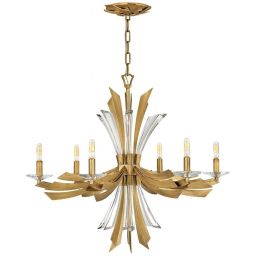 Quintiesse Vida lampa wisząca 6x40 W oksydowane złoto QN-VIDA6