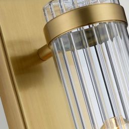 Quintiesse Wellington kinkiet 1x7 W postarzany mosiądz-przezroczysty QN-WELLINGTON1-AB