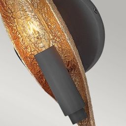 Quintiesse Willow kinkiet 1x40 W ekskluzywne złoto/węglowa czerń QN-WILLOW1-CBK