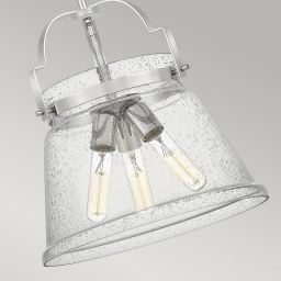 Quintiesse Wimberley lampa wisząca 3x60 W polerowany chrom/przezroczysty QN-WIMBERLEY-P-PC