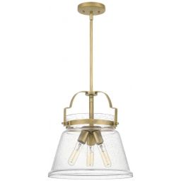 Quintiesse Wimberley lampa wisząca 3x60 W utleniony mosiądz/przezroczysty QN-WIMBERLEY-P-WS