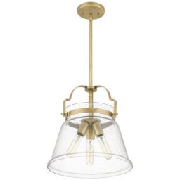 Quintiesse Wimberley lampa wisząca 3x60 W utleniony mosiądz/przezroczysty QN-WIMBERLEY-P-WS