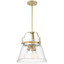 Quintiesse Wimberley lampa wisząca 3x60 W utleniony mosiądz/przezroczysty QN-WIMBERLEY-P-WS