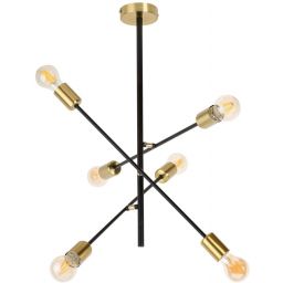 Rabalux Lanny lampa podsufitowa 6x15W czarna 2104