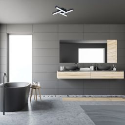 Rabalux Evan lampa podsufitowa 1x18W LED czarny mat/biały 2168