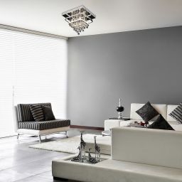 Rabalux Pallas lampa podsufitowa 4x40W+1x36W LED chrom/biały 2239