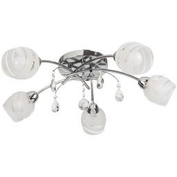 Rabalux Melissa lampa podsufitowa 5x60 W chrom/biały 2622