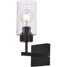 Rabalux Prudence kinkiet 1x40W czarny/przezroczysty 2671