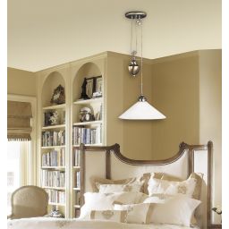 Rabalux Marian lampa wisząca 1x100 W biała-brązowa 2706