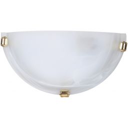 Rabalux Alabastro kinkiet 1x60 W biały-złoty 3001