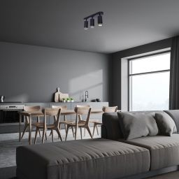 Rabalux Senobia lampa podsufitowa 3x35 W czarna 73035