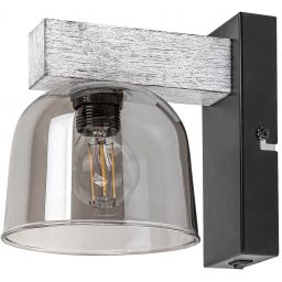 Rabalux Cardamom kinkiet 1x40W szary dąb/przydymiony 3081