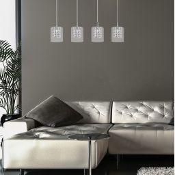 Rabalux Duchess lampa wisząca 4x40W chrom/przezroczysty 3116