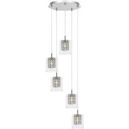 Rabalux Duchess lampa wisząca 5x40W chrom/przezroczysty 3117