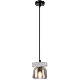 Rabalux Cardamom lampa wisząca 1x40W szary dąb/przydymiony 3118
