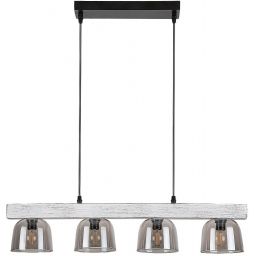 Rabalux Cardamom lampa wisząca 4x40W szary dąb/przydymiony 3120