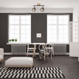 Rabalux Grendel lampa podsufitowa 2x40W czarny mat/buk 3128