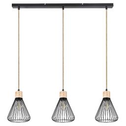 Rabalux Farfalle lampa wisząca 3x40W czarny/drewno 3149