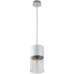 Rabalux Zelkova lampa wisząca 1x40W aluminium szczotkowane/przezroczysty 3154