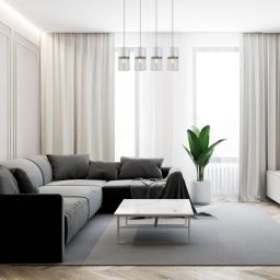 Rabalux Zelkova lampa wisząca 4x40W aluminium szczotkowane/przezroczysty 3156