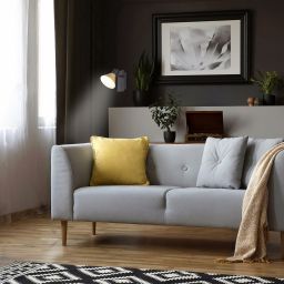 Rabalux Alvaro kinkiet 1x40W czarny mat/złoty 3157