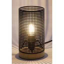 Rabalux Boogie lampa stołowa 1x25W czarna/buk 3180