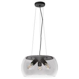 Rabalux Ursula lampa wisząca 3x40W czarny/przydymiony 3190