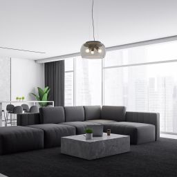 Rabalux Ursula lampa wisząca 3x40W czarny/przydymiony 3190