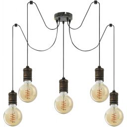 Rabalux Fidel lampa wisząca 5x25W złoto antyczne 3218