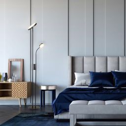 Rabalux Ophus lampa stojąca 1x18W LED+1x4,5W LED czarny mat 3240