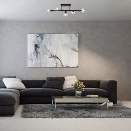 Rabalux Sullivan lampa podsufitowa 5x40W czarny/przydymiony 3296