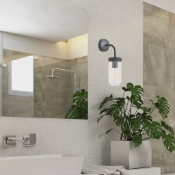 Rabalux Yago kinkiet 1x60W czarny mat/przezroczysty 3310