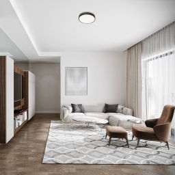 Rabalux Tesia plafon 1x36W LED czarny mat/biały 3314