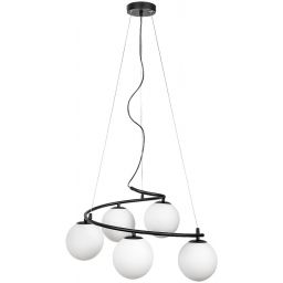 Rabalux Aslan lampa wisząca 5x5 W biała-czarna 3470