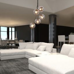 Rabalux Glory lampa wisząca 5x40W czarny mat/przydymiony 3508