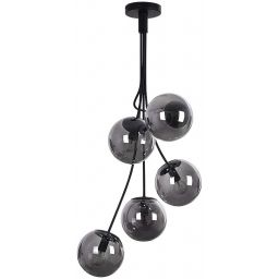 Rabalux Glory lampa wisząca 5x40W czarny mat/przydymiony 3508