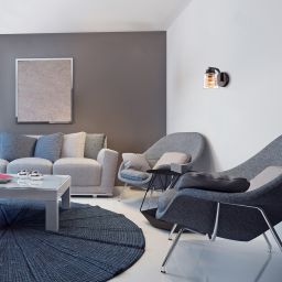 Rabalux Zenaida kinkiet 1x60W czarny mat/złoty 3542