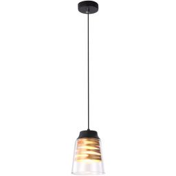 Rabalux Zenaida lampa wisząca 1x60W czarny mat/złoty 3543