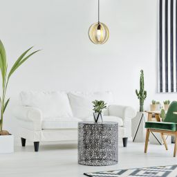 Rabalux Harlow lampa wisząca 1x60W złoty/czarny mat 3607