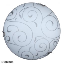 Rabalux Harmony plafon 1x60 W biały-chrom-wzór 3852