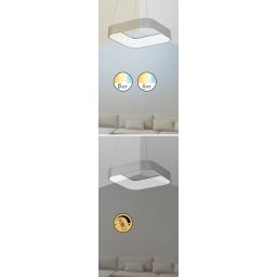 Rabalux Adeline lampa wisząca 1x28W LED biała/szara 3927