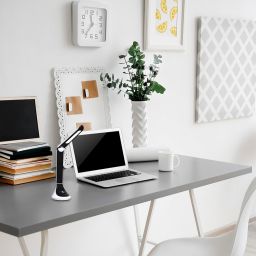 Rabalux Balor lampa biurkowa 1x5W czarna/biała 3958