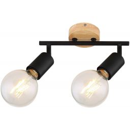 Rabalux Pablo lampa podsufitowa 2x40 W czarna 3977