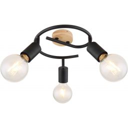 Rabalux lampa podsufitowa 3x40 W czarna 3978