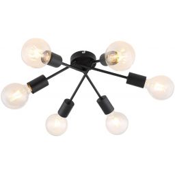 Rabalux Lamar lampa podsufitowa 6x40 W czarna 3990