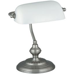 Rabalux Bank lampa biurkowa 1x60W biała/chrom 4037