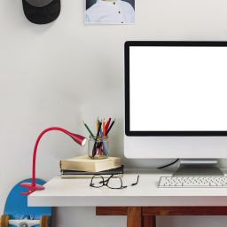 Rabalux Jeff lampa biurkowa 1x4,5W LED bordowy 4198